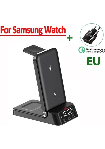 Samsung Ab Için 100 W 4 In 1 Kablosuz Şarj Standı Katlanabilir iPhone 14 13 12 11 Samsung Galaxy Apple Watch 7/6 Hızlı Şarj Dock Istasyonu (Yurt Dışından)