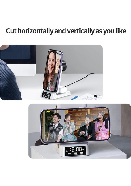 Samsung Ab Için 100 W 4 In 1 Kablosuz Şarj Standı Katlanabilir iPhone 14 13 12 11 Samsung Galaxy Apple Watch 7/6 Hızlı Şarj Dock Istasyonu (Yurt Dışından) fırsatları