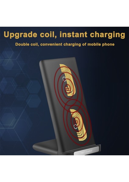 Beyaz 30W Çift Bobin Kablosuz Şarj Cihazı iPhone 11 12X8 10 Artı Telefon Hızlı Şarj Pad Dock Istasyonu Samsung S8 S9 S9 + Not 8 (Yurt Dışından) fiyatları