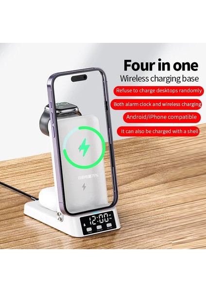 iPhone Için Abd 100W 4'ü 1 Arada Kablosuz Şarj Cihazı Katlanabilir iPhone 14 13 12 11 Samsung Galaxy Apple Watch 7/6 Hızlı Şarj Istasyonu Istasyonu (Yurt Dışından) fırsatları