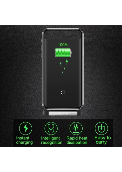 Beyaz 30W Çift Bobin Kablosuz Şarj Cihazı iPhone 11 12X8 10 Artı Telefon Hızlı Şarj Pad Dock Istasyonu Samsung S8 S9 S9 + Not 8 (Yurt Dışından) modelleri