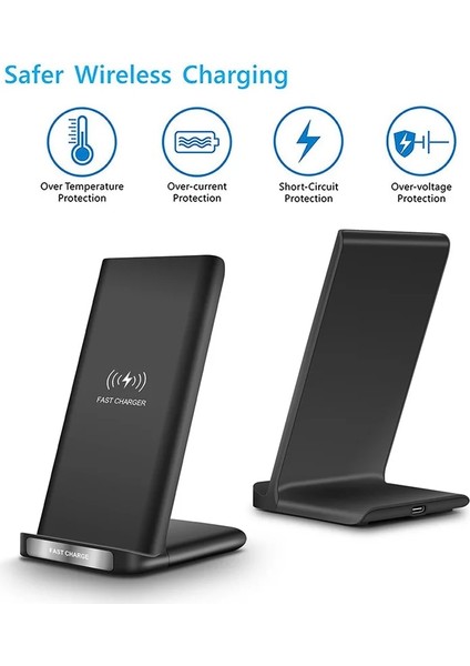Beyaz 30W Çift Bobin Kablosuz Şarj Cihazı iPhone 11 12X8 10 Artı Telefon Hızlı Şarj Pad Dock Istasyonu Samsung S8 S9 S9 + Not 8 (Yurt Dışından) fırsatları