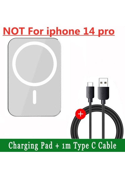 C Tipi Kablo ile 65W Manyetik Kablosuz Araç Şarj Cihazı Telefon Tutucu iPhone 14 13 12 Pro Max Mini Macsafe Hızlı Kablosuz Araç Şarj Istasyonu (Yurt Dışından)