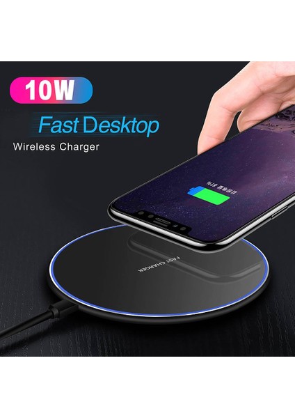 Beyaz Fdgao Kablosuz iphone Şarj Cihazı 12 11 x Xs Max Xr 8 Artı 10 W Hızlı Kablosuz Şarj Pedi Xiaomi Mi 11 10 Samsung S21 S20 (Yurt Dışından) indirimleri