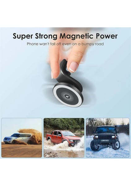 Siyah (Md2) Hıçbır Kablo 30 W Manyetik Araç Kablosuz Şarj Cihazı Hava Firar Standı Macsafe iPhone 13 12 Pro Max Mini Araç Telefonu Tutucu Dağı Hızlı Şarj (Yurt Dışından) fırsatları