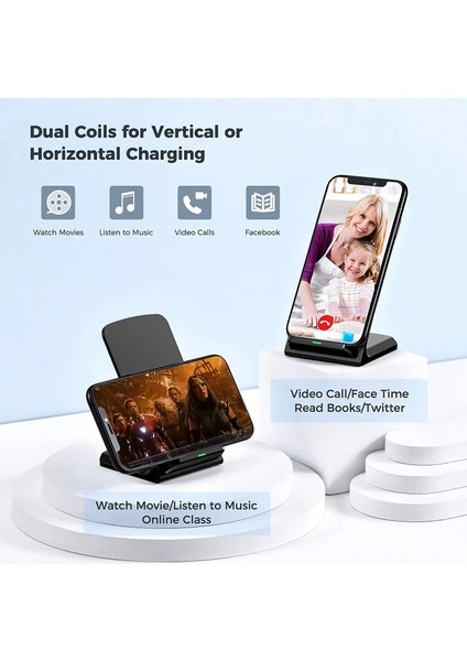 Sadece Au Tak 30 W Çift Bobin Telefon Şarj Cihazı iPhone 14 13 12 11 Pro Xs Xr x 8 Samsung S22 S21 Için Kablosuz Hızlı Şarj Istasyonu Telefon Standı (Yurt Dışından) fiyatları