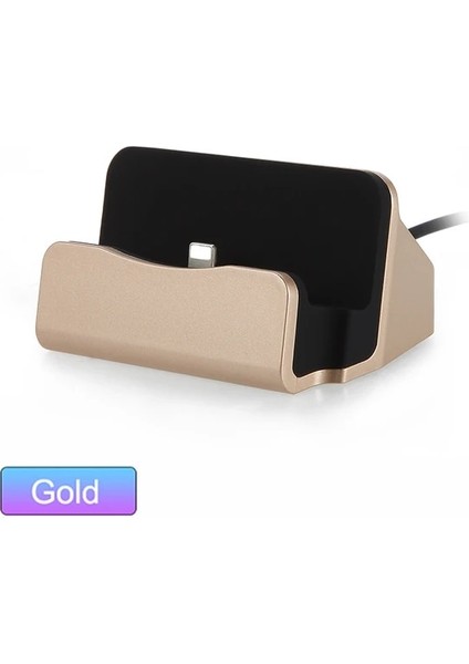 Tpye C Altın USB Kaide Veri Şarj Cihazı Dock Standı Istasyonu Şarj iphone 8 7 Xr Xs Masaüstü Cradle Samsung Xiaomi Yerleştirme Ladestation (Yurt Dışından)