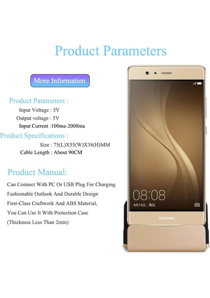 Tpye C Altın USB Kaide Veri Şarj Cihazı Dock Standı Istasyonu Şarj iphone 8 7 Xr Xs Masaüstü Cradle Samsung Xiaomi Yerleştirme Ladestation (Yurt Dışından) fırsatları