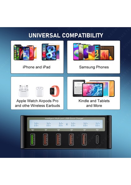 Ingiltere Tak 40W Beyaz 6 Bağlantı Noktalı Hızlı Şarj USB Şarj Cihazı Kablosuz Şarj Cihazı Hızlı Şarj Adaptörü USB C Pd Telefon Şarj Cihazı iPhone 13 12 11 Samsung Huawei (Yurt Dışından) fırsatları
