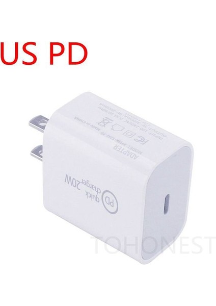 Abd 20W Pd Duvar Şarj Cihazı USB C Güç Adaptörü Tip C Ab Abd Ingıltere Au Tak USB Pd Bağlantı Noktası Apple iPhone 14 13 Pro Max 12 11 Pro Xr Xs Max (Yurt Dışından)