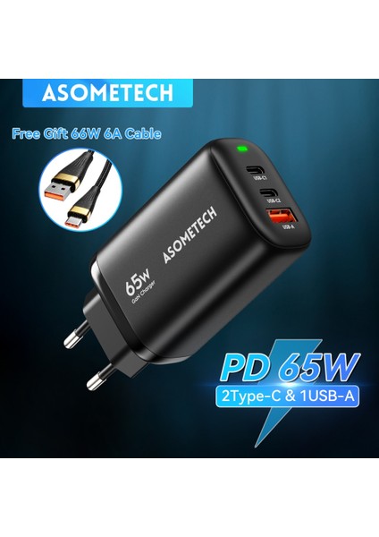 Ab Beyaz 65 W Gan USB Tip C Cep Telefonu Şarj Cihazı Dizüstü Bilgisayar Için IPhone Huawei Xiaomi Samsung Hızlı Şarj Pps Qc Pd3.0 Taşınabilir Hızlı Şarj Cihazı (Yurt Dışından) fiyatları