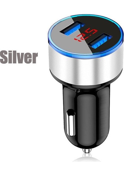 Araç Şarj Cihazı Gümüş Araç Şarj Cihazı Hızlı Şarj Tipi C USB Telefon Şarj Kablosu Huawei P30 P20 Pro Lite Mate 20 Pro 20X Honor 10 20 Lite Araç Şarj Cihazı (Yurt Dışından)