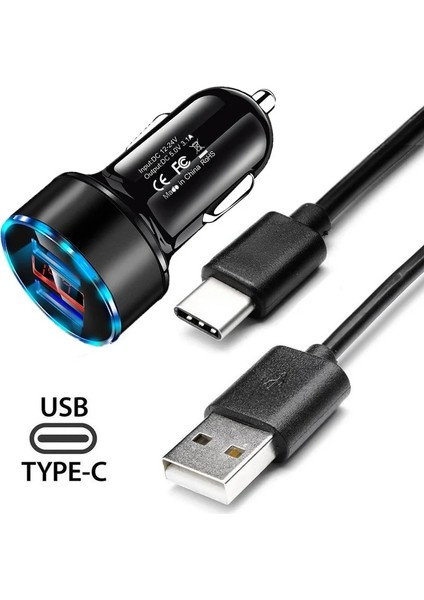 Araç Şarj Cihazı Gümüş Araç Şarj Cihazı Hızlı Şarj Tipi C USB Telefon Şarj Kablosu Huawei P30 P20 Pro Lite Mate 20 Pro 20X Honor 10 20 Lite Araç Şarj Cihazı (Yurt Dışından) fırsatları