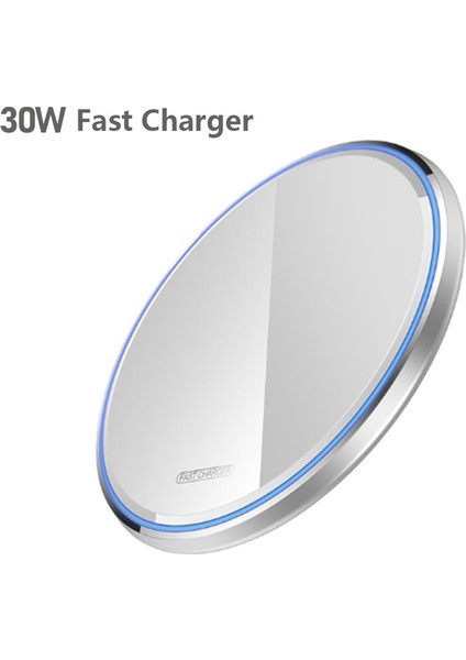 Metal 30W Kephe USB C Hızlı 30W Kablosuz Şarj Cihazı Huawei P30 Pro Xiaomi Mi 9 Samsung S10 S9 Qi 10W Hızlı iPhone Için Şarj 11 Xs Xr x 8 (Yurt Dışından)