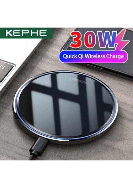 Metal 30W Kephe USB C Hızlı 30W Kablosuz Şarj Cihazı Huawei P30 Pro Xiaomi Mi 9 Samsung S10 S9 Qi 10W Hızlı iPhone Için Şarj 11 Xs Xr x 8 (Yurt Dışından) fiyatları