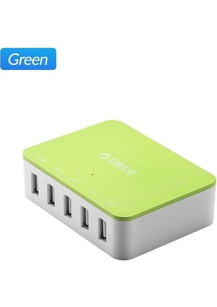 Ingiltere Tak Csa Yeşil Orıco Çok Bağlantı Noktalı USB Şarj Ünitesi Masaüstü USB Şarj Cihazı Serisi iPhone Samsung Xiaomi Huawei Ev Ofis Masası Şarj Istasyonu (Yurt Dışından)