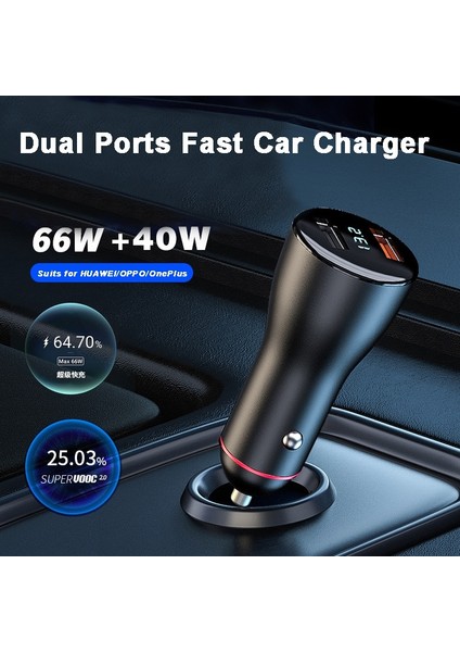 Gri 1,5m Kablo Ekle 65W Supervooc 2.0 Araç Şarj Cihazı + 40W /22,5W Supercharge Hızlı Araç Şarjı Oppo Find X2 Pro Reno 3 4 Ace 2 X20 Realme X50 Pro (Yurt Dışından)