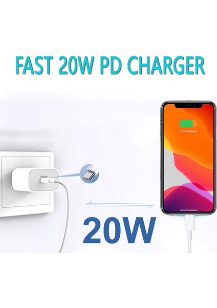 1m C2C 20W Hızlı Şarj Pd USB C Şarj Cihazı Apple iPhone 13 12 11 Pro Max Samsung Xiaomi Güç Adaptörü Abd Ab Au Ingiltere Tak Pd Tip C Por (Yurt Dışından) fiyatları