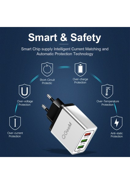 Abd Tak Turuncu Qgeem 3 USB Şarj Cihazı Hızlı Şarj 3.0 Hızlı USB Duvar Şarj Cihazı Taşınabilir Mobil Şarj Cihazı Qc 3.0 Adaptörü Xiaomi iPhone x Için Ab Abd Tak (Yurt Dışından) indirimleri