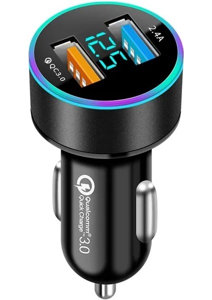 Siyah Qc3.0 37.5W USB Araç Şarj Cihazı Hızlı Şarj Qc3.0 Scp 3A Pd Tip C 37.5W Hızlı Araç USB Şarj Cihazı iPhone Samsung Xiaomi Redmi Poco Cep Telefonu (Yurt Dışından)
