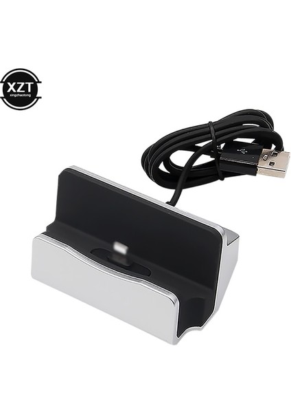 Mikro USB Için - 1m USB Kablosu Sync Cradle Şarj Istasyonu Tabanı 5V2A 10W Xiaomi Android Tip C Samsung Stand Tutucu 2'si 1 Arada Şarj Ünitesi (Yurt Dışından)