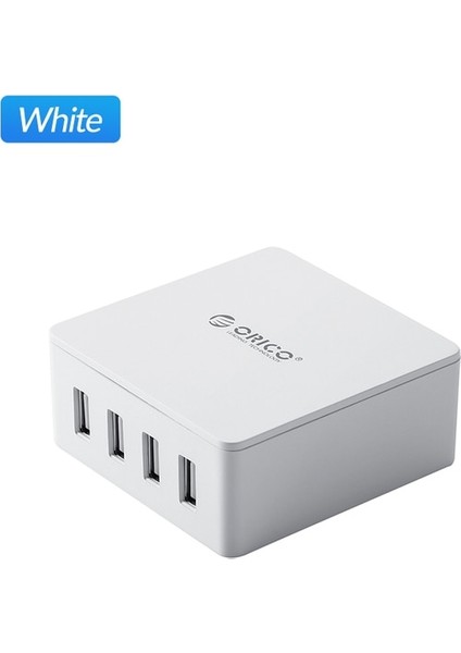 Ab Tak Dha 4u Beyaz Orıco Masaüstü USB Şarj Cihazı Serisi iPhone Samsung Xiaomi Huawei Için Çok Bağlantı Noktalı USB Şarj Dock'u Ev Ofis Masası Şarj Istasyonu (Yurt Dışından)