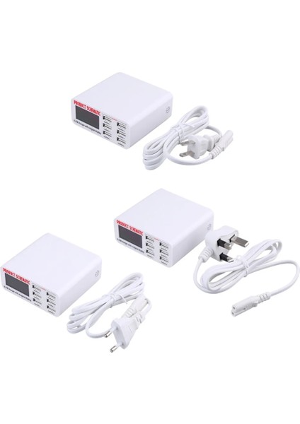 Au Tak 6 Bağlantı Noktalı USB Akıllı Telefon Şarj Cihazı LCD Geniş Ekran Otomatik Tanımlama Gerilim Akımı Cep Telefonu Şarj Istasyonu (Yurt Dışından) modelleri