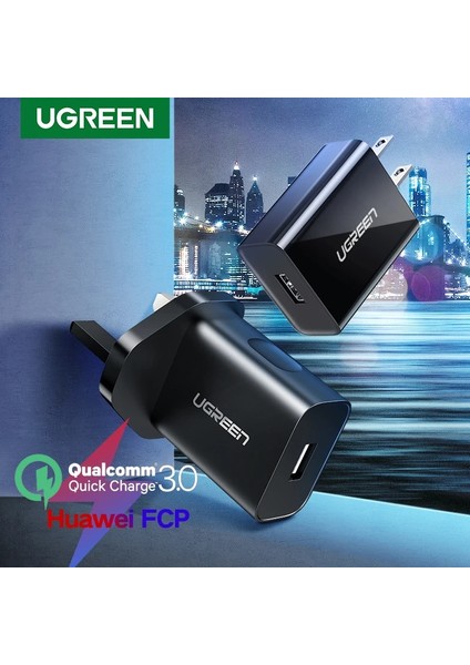 Ingiltere Tak Ugreen Hızlı Şarj 3.0 Qc 18W Abd Ingıltere USB Şarj Cihazı Qc3.0 Hızlı Şarj Samsung S10 Xiaomi iPhone Huawei Cep Telefonu Şarj Cihazı (Yurt Dışından) fiyatları