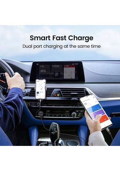 Şerit Olaf Qc3.0 Araç Şarj Cihazı Hızlı Şarj Beyaz Siyah Çift Bağlantı Noktalı Mini Araç Telefonu Güç Adaptörü Pd 20W USB Tip C Şarj Araç Şarjı (Yurt Dışından) modelleri