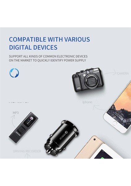 Siyah 3A Mini USB Araç Şarj Cihazı Cep Telefonu Tablet Gps Hızlı Şarj Cihazı iPhone Samsung Xiaomi Huawei Lg Oneplus Vıvo Arabada Adaptör (Yurt Dışından) fırsatları
