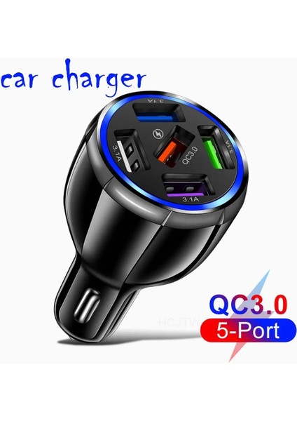 E8-1 USB Şarj Aleti Qc3.0 5usb Araba Şarjı Araba Şarjı Cep Telefonu Araba Şarjı Telefon Aksesuarları Şarj Istasyonu Güç Bankası (Yurt Dışından) fiyatları