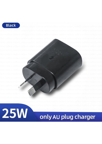 Au Siyah Orijinal 25W Süper Hızlı Duvar Şarj Cihazı Samsung USB Tip C Pd Güç Adaptörü Galaxy S22 Ultra S21 S21 + S20 Fe 5g A52 Tab S8 S7 (Yurt Dışından)