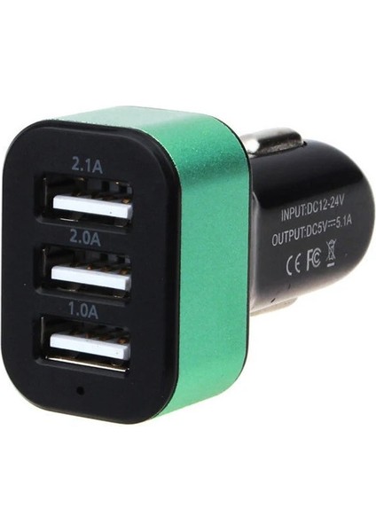 Gül Kırmızı 1 Adet Evrensel USB 3 Bağlantı Noktalı Şarj Cihazı Dc 5.0 V 2.1A Cep Telefonu Hızlı Şarj Araç Şarj Adaptörü iPhone Samsung Huawei Xiaomi Için (Yurt Dışından) indirimleri