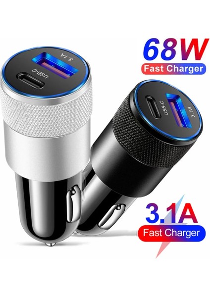 Pd USB Araç Şarj Cihazı Altın Olaf 68W USB Araç Şarj Cihazı Pd Type C Hızlı Şarj USB C Araç Telefonu Adaptörü iPhone 14 13 Xiaomi Huawei Samsung Hızlı Şarj 3.0 (Yurt Dışından) indirimleri