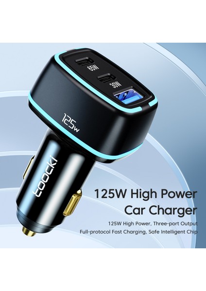 130W Toocki 130W USB C Araç Şarj Cihazı Hızlı Şarj Hızlı USB Tip C Araç Şarj Cihazı iPhone iPad Xiaomi Poco Huawei Samsung Telefon Şarj Cihazı (Yurt Dışından) fiyatları