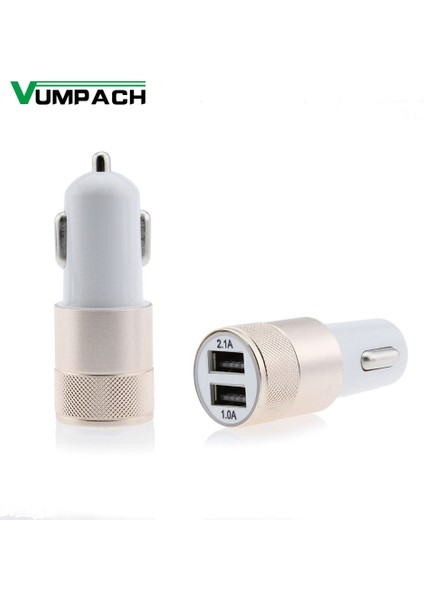 Au Çift USB Araç Şarj Cihazı 2.4A Çıkış Hızlı Şarj Cihazı Cep Telefonu Seyahat Adaptörü Puro Çakmağı Dc 12-24V Metal Araba Şarjı (Yurt Dışından) modelleri
