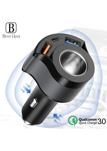 Sadece Araç Şarjı USB C Aydınlatma Kablosu Hızlı Şarj 3.0 USB Çakmak iPhone Için Araç Şarj Cihazı Huawei Xiaomi Qc3.0 Otomatik Type-C Pc Usb-C Hızlı Araç Şarjı (Yurt Dışından) modelleri