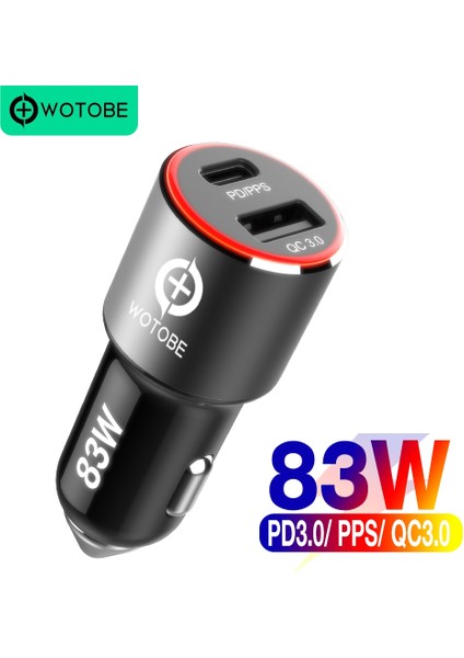 83W ve 100W Kablo Wotobe 2 Port 83W Süper Hızlı Araç Şarj Cihazı, USB C Pd/pps 65W/45W 20V 20W,QC3.0/AFC/FCP18W iPhone 13 Mıbook Dell Xps Hp Dizüstü Bilgisayarlar Için (Yurt Dışından) fiyatları
