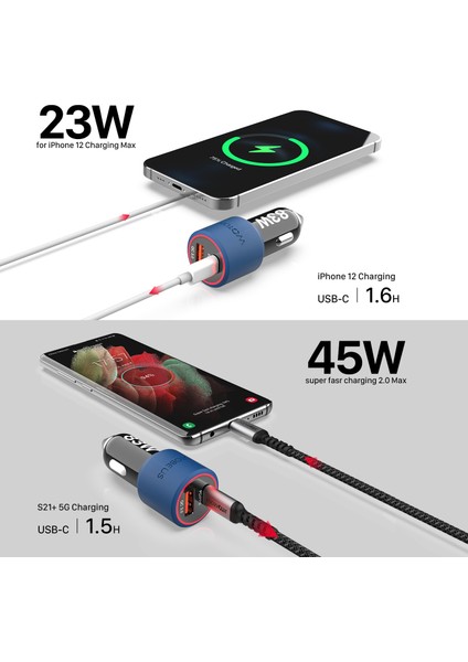 83W ve 100W Kablo Wotobe 2 Port 83W Süper Hızlı Araç Şarj Cihazı, USB C Pd/pps 65W/45W 20V 20W,QC3.0/AFC/FCP18W iPhone 13 Mıbook Dell Xps Hp Dizüstü Bilgisayarlar Için (Yurt Dışından) fırsatları