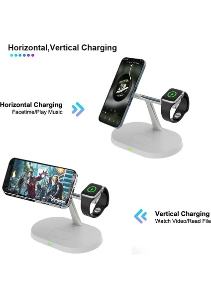 Samsung Kullanıcıları Için 100W 3'ü 1 Arada Manyetik Kablosuz Şarj Standı Samsung S22 S21 Ultra S20 iPhone Apple Galaxy Izle Hızlı Şarj Istasyonu Istasyonu (Yurt Dışından) modelleri