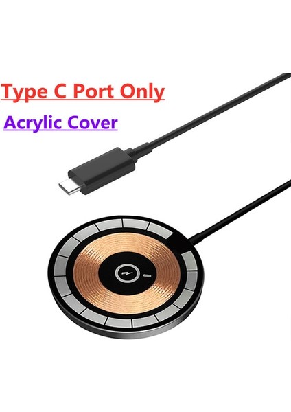 Tip C Sadece 65W Manyetik Kablosuz Şarj Pedi iPhone 14 13 12 11 Pro Max Samsung Xiaomi Şarj Cihazları Indüksiyon Hızlı Şarj Istasyonu Istasyonu (Yurt Dışından)