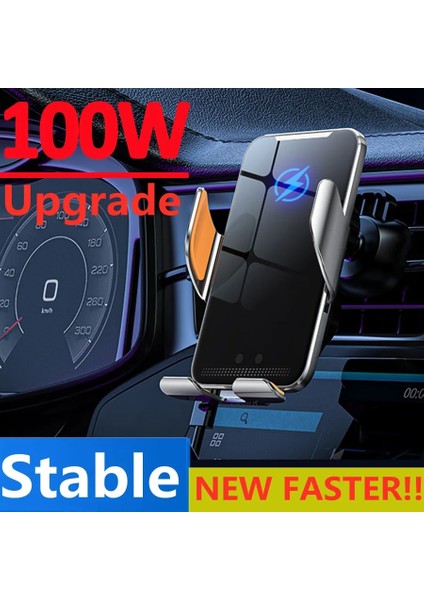 Mavi Kablo ile 100W Kablosuz Araç Şarj Cihazı Manyetik Oto Araç Telefonu Tutucu Dağı iPhone 14 13 12 x Samsung Kızılötesi Hızlı Araç Şarj Standı (Yurt Dışından) indirimleri