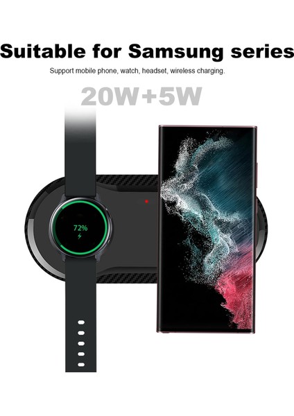 Yalnızca Abd Tak 25W 3'ü 1 Arada Kablosuz Şarj Cihazı Için Samsung Z Flip 4 Kat 4 S23 S22 Not 20 Ultra Galaxy Izle 5 Pro 4 3 Aktif 2 Hızlı Şarj Pedi (Yurt Dışından) fırsatları