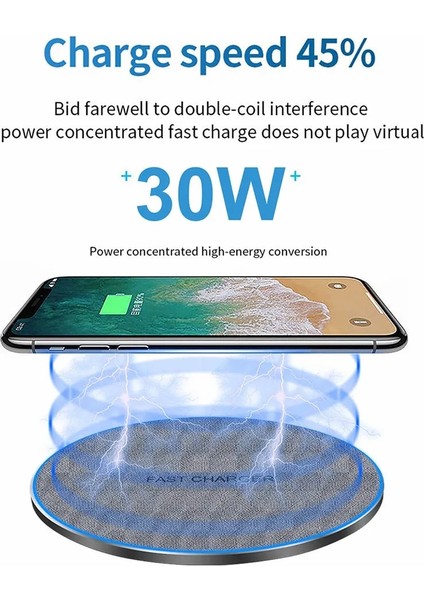 20W 30W Kablosuz Şarj Dock Samsung S21 S20 Not 20 iPhone 14 13 12 11 Pro Max Xs Xr x 8 Kablosuz Indüksiyon Hızlı Şarj Pedi (Yurt Dışından) fırsatları