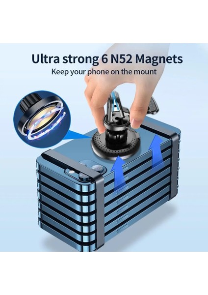 Siyah Araç Adaptörü 15W Pd Araç Manyetik Indüksiyon Kablosuz Şarj Cihazı Telefon Tutucu iPhone 14 13 12 Pro Max Mini Dağı Hızlı Şarj Standı Için Hava Firar (Yurt Dışından) indirimleri