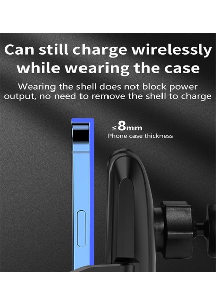 Siyah 30W Araba Kablosuz Şarj Aletleri Manyetik Araba Hava Firar Halkalı Telefon Kılıfı Tutucu Hızlı Şarj Istasyonu iPhone Samsung Xiaomi Için Şarj Cihazı (Yurt Dışından) fiyatları