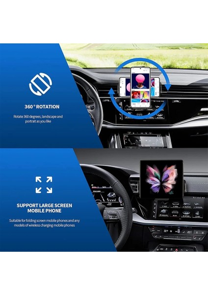 S1 Araç Şarj Cihazı ile 20W Hızlı Araç Kablosuz Şarj Cihazı Katlanır Ekran Akıllı Telefon Hava Firar Montaj Tutucusu Samsung Galaxy Fold 4 3 2 iPhone 13 14 Pro Max (Yurt Dışından) modelleri