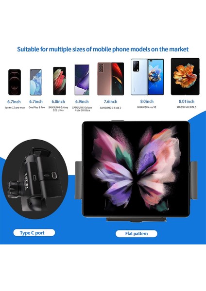 S1 Araç Şarj Cihazı ile 20W Hızlı Araç Kablosuz Şarj Cihazı Katlanır Ekran Akıllı Telefon Hava Firar Montaj Tutucusu Samsung Galaxy Fold 4 3 2 iPhone 13 14 Pro Max (Yurt Dışından) indirimleri