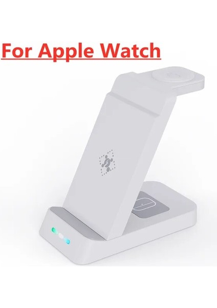 B20-W Apple 100W 3'ü 1 Arada Kablosuz Şarj Cihazı Standı Hızlı Şarj Istasyonu iPhone 11 12 13 14 Samsung S22 S21 Galaxy Apple Watch 8 7 6 (Yurt Dışından)