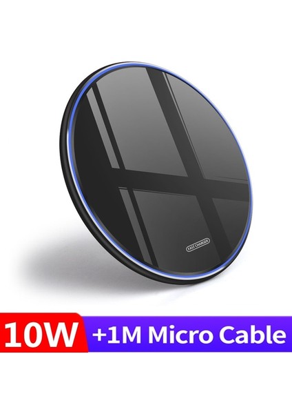 10W Siyah Fdgao Kablosuz Şarj Pad 15W Hızlı Şarj Samsung S22 S21 Not 20 10 iPhone 14 13 12 11 Pro Xs Max x 8 USB C Hızlı Şarj (Yurt Dışından)